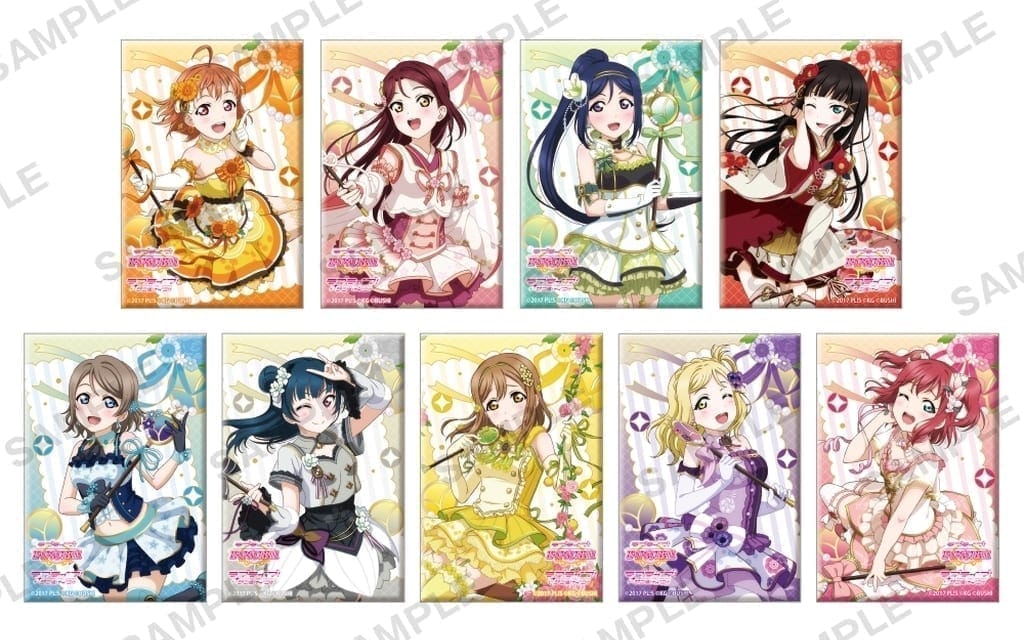 ラブライブ!スクールアイドルフェスティバル しかくい缶バッジコレクション Aqours フラワーver.