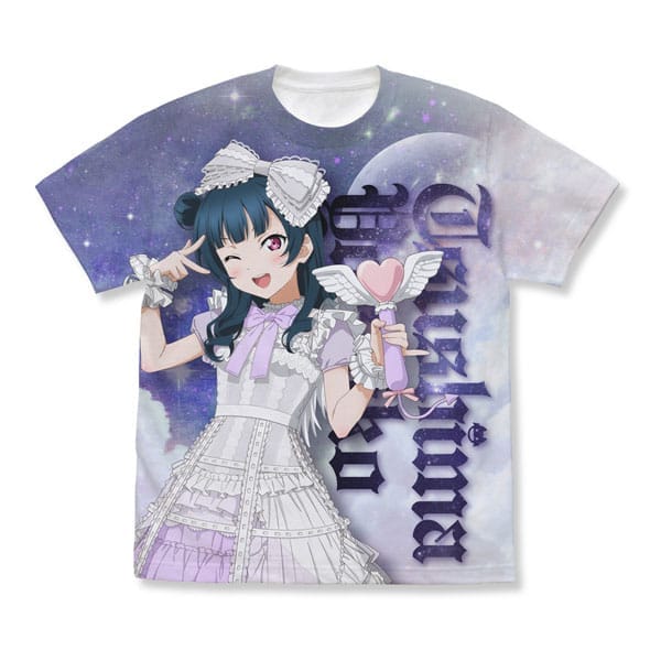 ラブライブ!サンシャイン!! 描き下ろし 津島善子 フルグラフィックTシャツ ソロコンサートver./WHITE-L