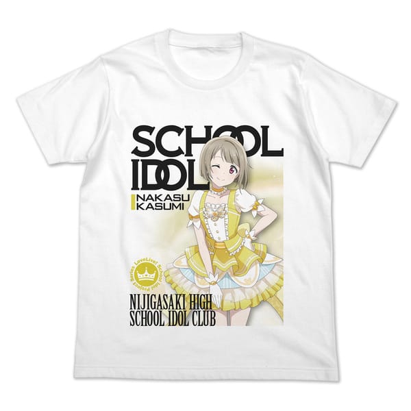 ラブライブ!虹ヶ咲学園スクールアイドル同好会 中須かすみ フルカラーTシャツ オフィシャルカードゲームVer. WHITE-S