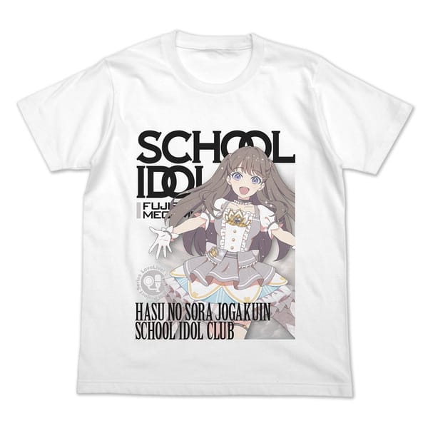 ラブライブ!蓮ノ空女学院スクールアイドルクラブ 藤島慈 フルカラーTシャツ オフィシャルカードゲームVer. WHITE-XL