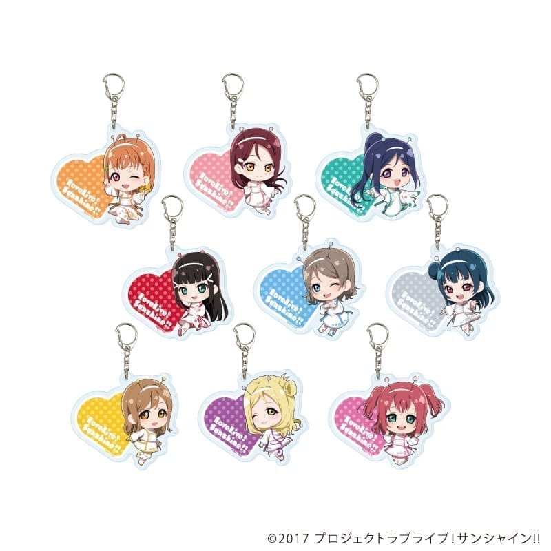 ラブライブ!サンシャイン!! アクリルキーホルダー 02 宇宙ver. ミニキャライラスト 9個入り1BOX