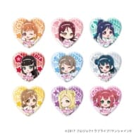 ラブライブ!サンシャイン!! ハート型缶バッジ 01 宇宙ver. ミニキャライラスト 9個入り1BOX>