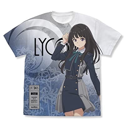 リコリス・リコイル 井ノ上たきな フルグラフィックTシャツ WHITE-S