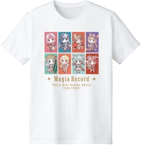 マギアレコード 魔法少女まどか☆マギカ外伝 集合 デフォルメAni-Art Tシャツ ホワイト レディースMサイズ