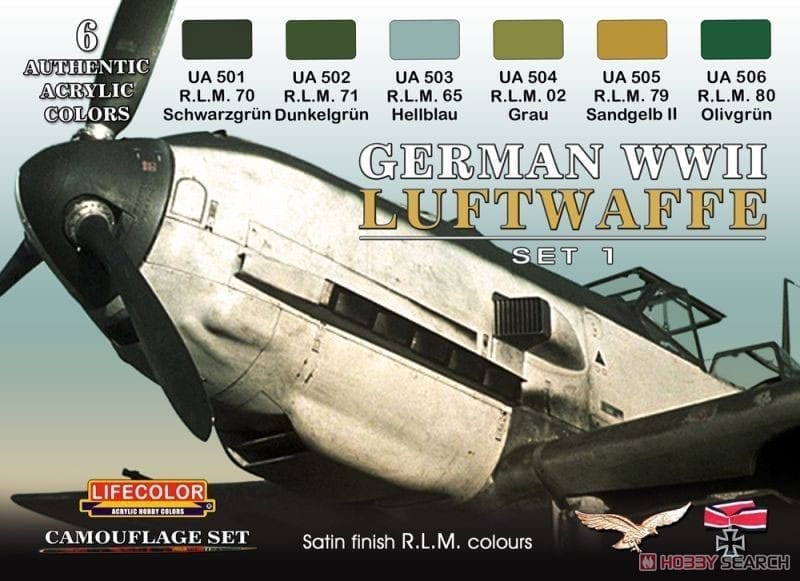 WWII ドイツ空軍機カラーセット Set1 (塗料)