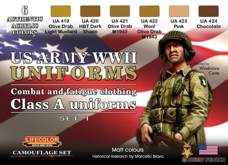 WWII U.S.陸軍ユニフォーム Set1 戦闘､及び作業ユニフォームセット (塗料)