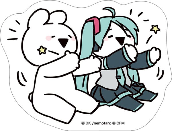 初音ミクシリーズ ステッカー H すこぶる動くウサギコラボ