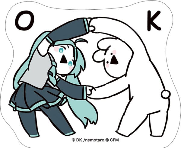 初音ミクシリーズ ステッカー J すこぶる動くウサギコラボ