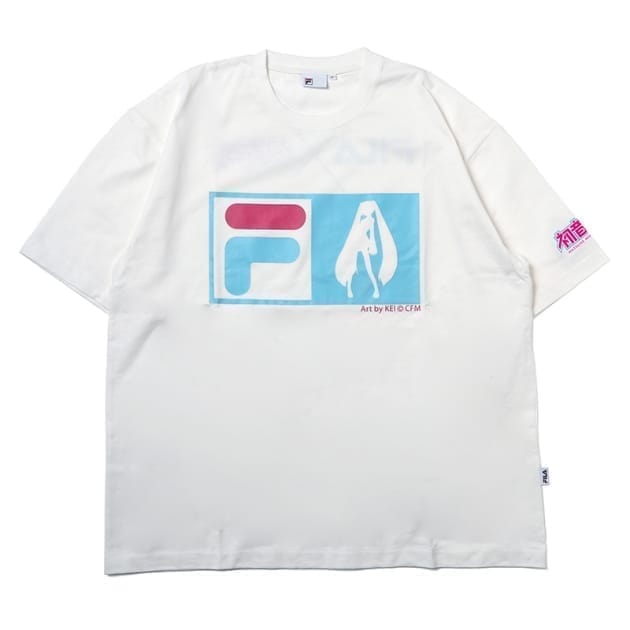 FILA×HATSUNE MIKU LOGO T-Shirt FILA×初音ミクシルエットTシャツ サイズM