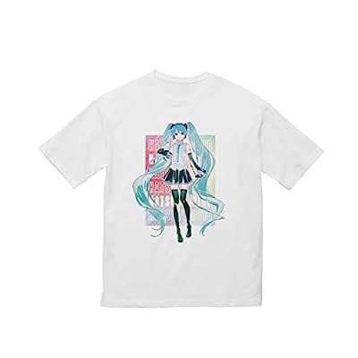 VOCALOID Tシャツ 初音ミク(NT) Ani-Art 第3弾 BIGシルエットTシャツ ホワイト ユニセックス Lサイズ