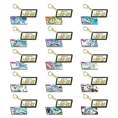 初音ミク GTプロジェクト 15周年記念 トレーディングナンバープレート風キーホルダー 15個入り1BOX