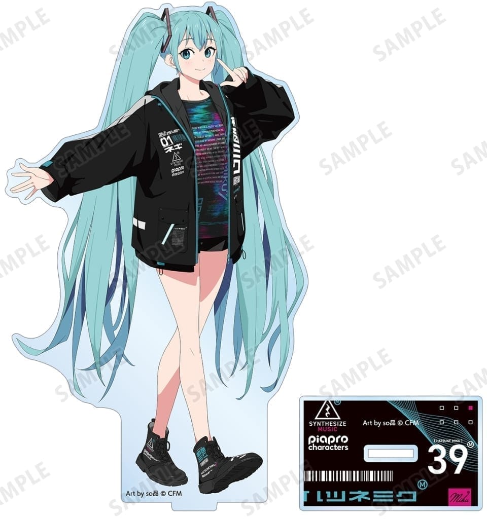 HATSUNE MIKU EXPO 10th Anniversary 描き下ろし 初音ミク テックファッションver. Art by so品 BIGアクリルスタンド