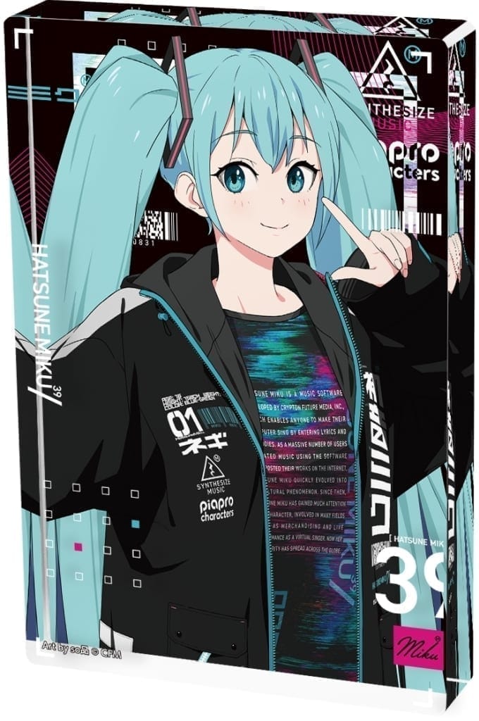 HATSUNE MIKU EXPO 10th Anniversary 描き下ろし 初音ミク テックファッションver. Art by so品 アクリルブロック