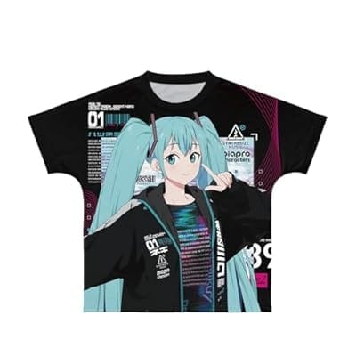 HATSUNE MIKU EXPO 10th Anniversary 描き下ろし 初音ミク テックファッションver. Art by so品 フルグラフィックTシャツユニセックス(サイズ/XXL)