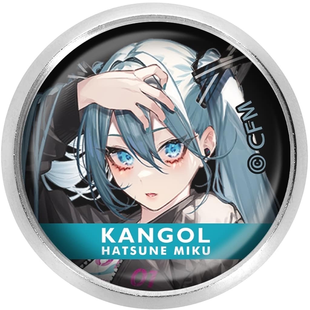 初音ミク KANGOL(R)コラボ 描き下ろし 第1弾 初音ミク Art by かやはら ガラスマグネットピンバッジ