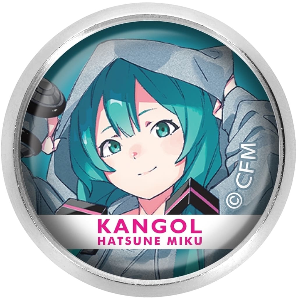 初音ミク KANGOL(R)コラボ 描き下ろし 第2弾 初音ミク Art by popman3580 ガラスマグネットピンバッジ