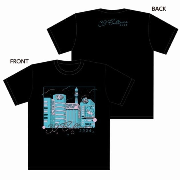 初音ミク 39Culture 2024 アート ビッグシルエットTシャツ / Mサイズ