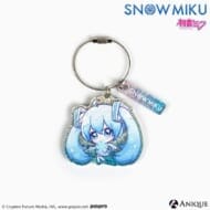 [SNOW MIKU] 雪ミク 描き起こしミニキャライラスト 四季の移ろい 初音ミク グリッターアクリルキーホルダー>