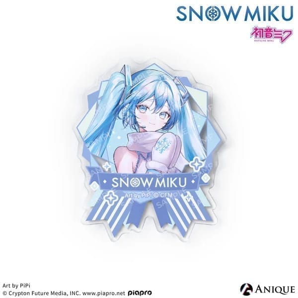 [SNOW MIKU] 雪ミク 描き下ろしイラスト 四季の移ろい 初音ミク Art by PiPi アクリルバッジ