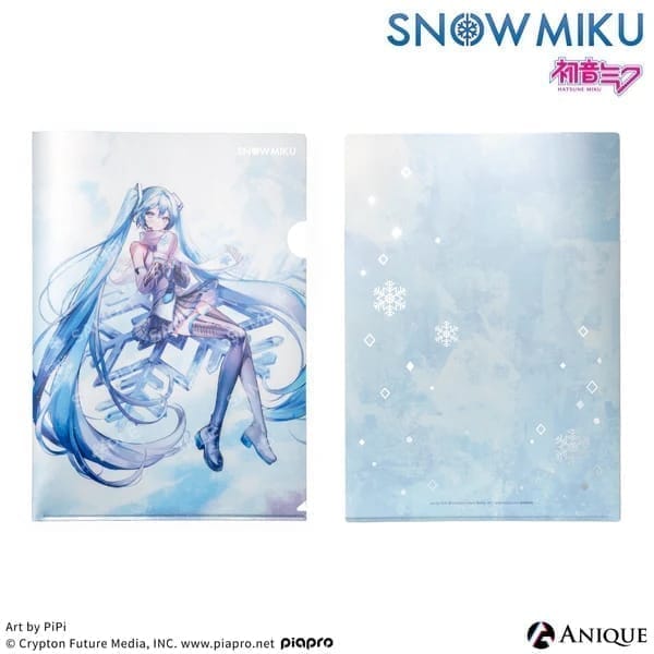 [SNOW MIKU] 雪ミク 描き下ろしイラスト 四季の移ろい 初音ミク Art by PiPi メタリッククリアファイル