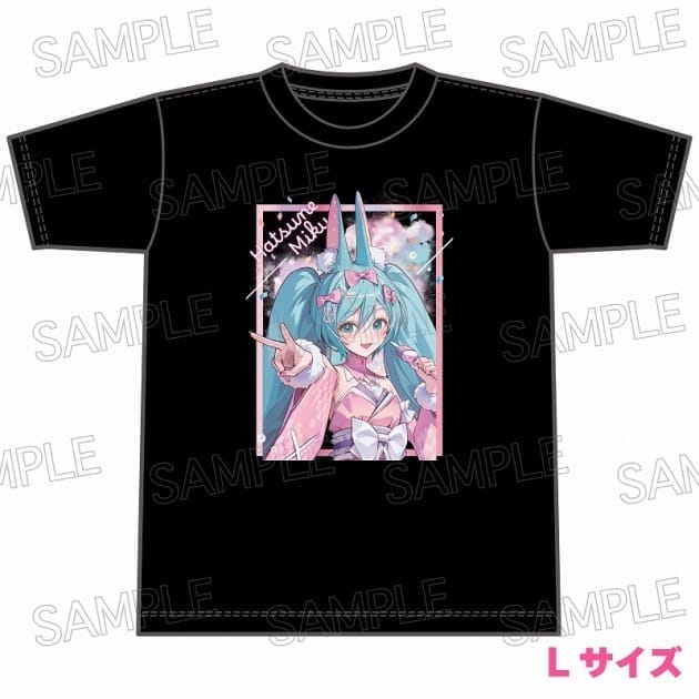 初音ミク あやかしステージ Tシャツ 黒(L)