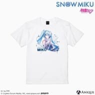 [SNOW MIKU] 雪ミク 描き下ろしイラスト 四季の移ろい 初音ミク Art by PiPi Tシャツ(フリーサイズ)