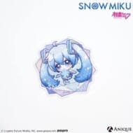 [SNOW MIKU] 雪ミク 描き起こしミニキャライラスト 四季の移ろい 初音ミク ホログラムクリアステッカー>