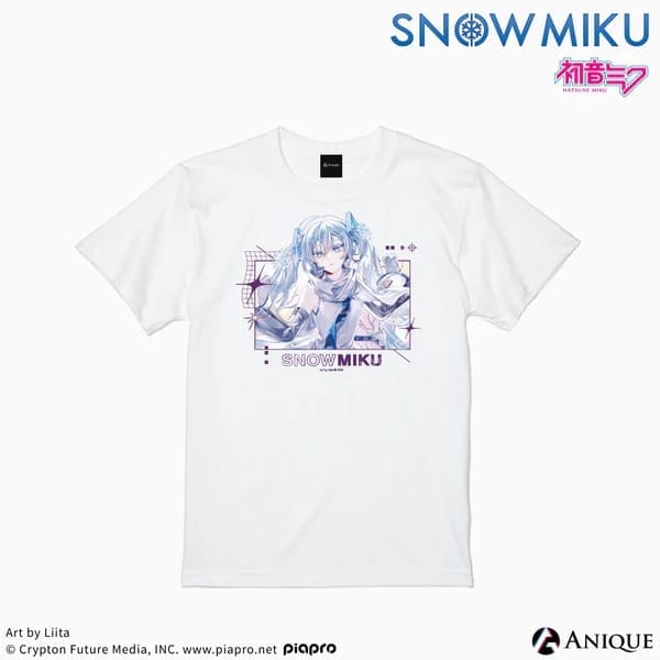 [SNOW MIKU] 雪ミク 描き下ろしイラスト 四季の移ろい 初音ミク Art by 梨伊荼(Liita) Tシャツ(フリーサイズ)