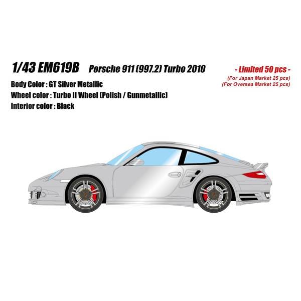 アイドロン 1/43 ポルシェ 911 997.2 ターボ 2010 GTシルバーメタリック