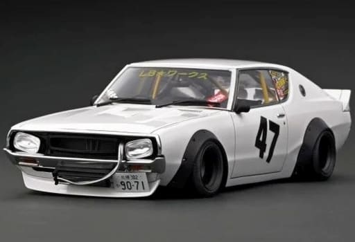 イグニッションモデル 1/18 LB-WORKS Kenmeri 2Dr ニッサン スカイライン ホワイト