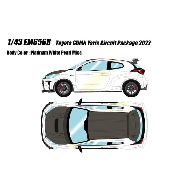 アイドロン 1/43 トヨタ GRMN ヤリス サーキットパッケージ 2022 プラチナホワイトパールマイカ