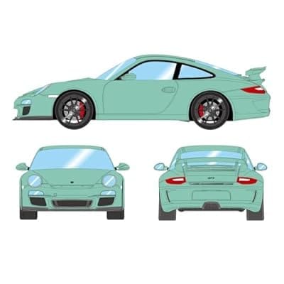 アイドロン 1/43 ポルシェ 911 997.2 GT3 2010 ミントグリーン