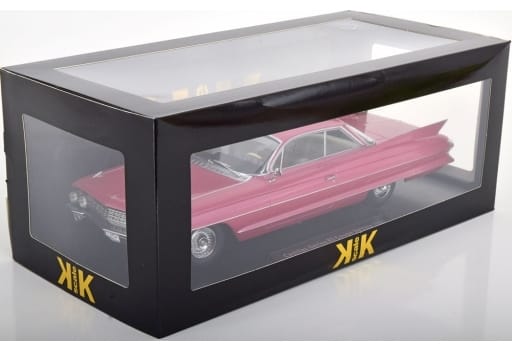 KKスケール 1/18 キャデラック シリーズ 62 クーペ DeVille 1961 ピンクメタリック