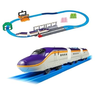 プラレール 連結!E8系つばさ&トミカアーチ踏切セット | タカラトミー 電車 新幹線 列車 乗り物 おもちゃ こども 子供 ギフト