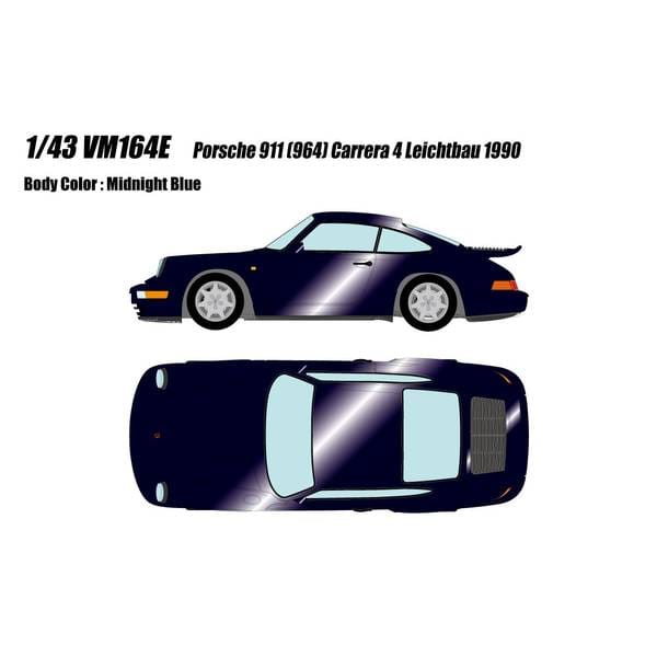 ヴィジョン 1/43 ポルシェ 911 964 カレラ 4 ライトウェイト 1990 ミッドナイトブルー VM164E