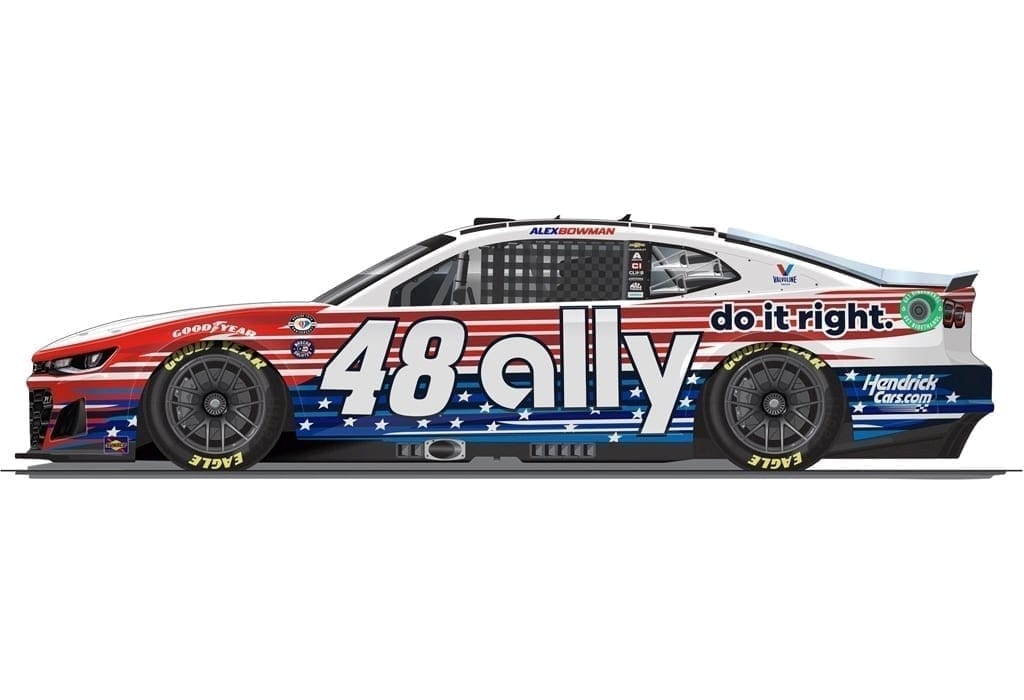 ライオネルレーシング4 シボレー カマロ ZL1 No.48 ALLY PATRIOTIC 2023 NASCAR A.ボウマン