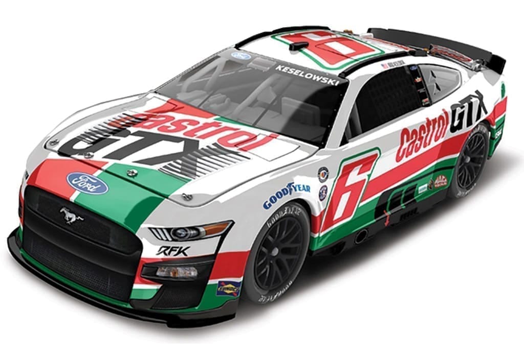 ライオネルレーシング 1/24 フォード マスタング No.6 CASTROL GTX THROWBACK 2023 NASCAR B.ケセロウスキー