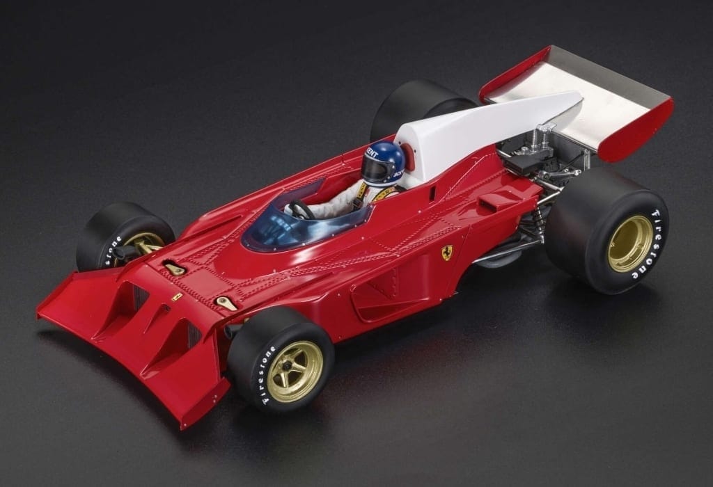 トップマルケス 1/18 フェラーリ 312B スパッツァネーヴェ 1972 F1 テスト走行 J.イクス ドライバー付