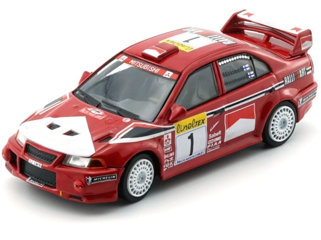BM CREATIONS4 ミツビシ ランサーエボリューションIV No.1 1999 WRC ラリー・モンテカルロ ウィナー T.マキネン