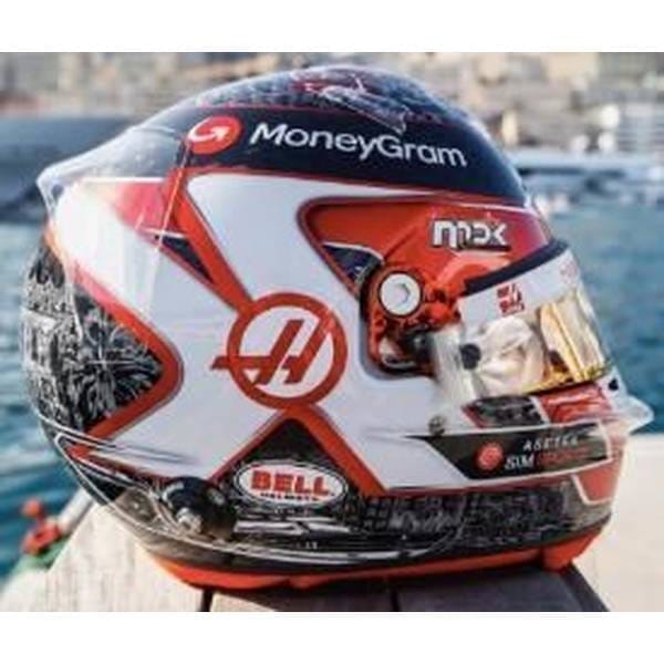スパーク 1/5 ドライバーズ・ヘルメット マネーグラム ハースF1チーム 2023 F1 モナコGP K.マグヌッセン