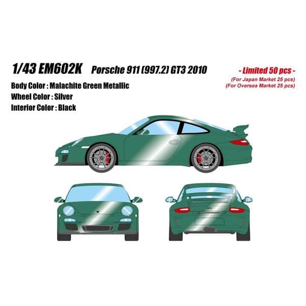 アイドロン 1/43 ポルシェ 911 997.2 GT3 2010 マラカイトグリーンメタリック