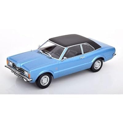 KKスケール 1/18 フォード タウヌス GT セダン 1971 ビニールルーフ ブルーメタリック/マットブラック