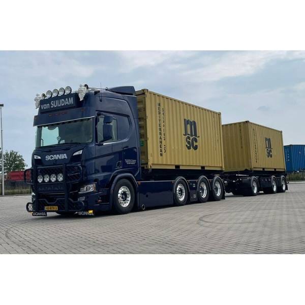 WSIModels 1/50 スカニア R HIGHLINE CR20H RIGED CONTAINER FRAME TRUCK 8X2 20FT CONTAINER Van Suijdam