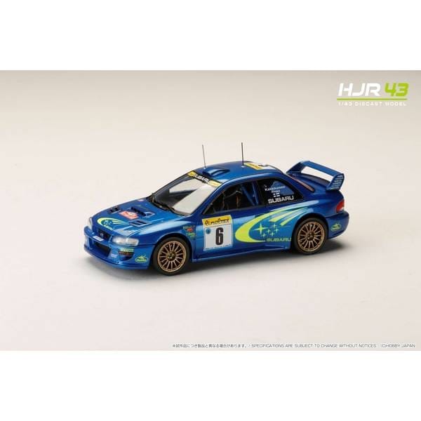 ホビージャパン 1/43 スバル インプレッサ No.6 1999 WRC ラリー・モンテカルロ 2位 J.カンクネン/J.レポ