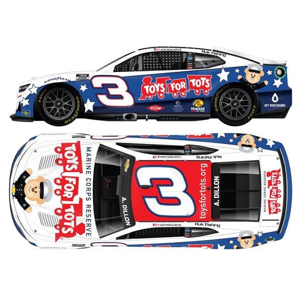 ライオネルレーシング4 シボレー カマロ ZL1 No.3 TOYS FOR TOTS 2024 NASCAR A.ディロン