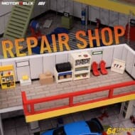 MOTORHELIX4 REPAIR SHOP Scene Set Model リペアショップ シーンセットモデル レッド