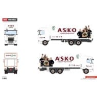 WSIModels 1/50 スカニア R NORMAL CR20N RIGED REEFER TRUCK ASKO 6X2 TAG AXLE