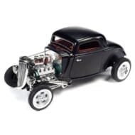 AUTOWORLD 1/18 フォード 3 ウィンドウ クーペ ハイ ボーイ ホット ロッド 1934 サテンブラック