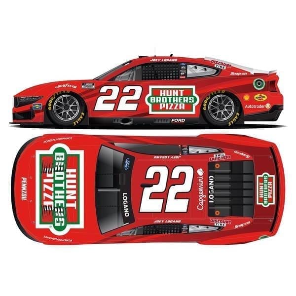 ライオネルレーシング4 フォード マスタング No.22 HUNT BROTHERS PIZZA RED 2024 NASCAR J.ロガーノ