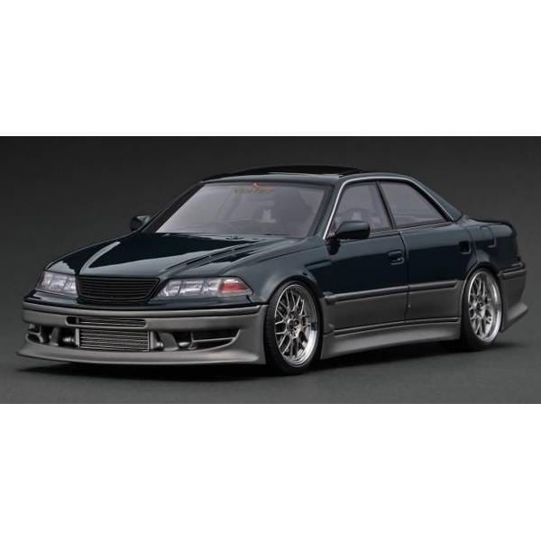 イグニッションモデル 1/18 トヨタ VERTEX JZX100 マークII ダークグリーンメタリック/ガンメタリック